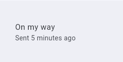 A relative timestamp showing "Sent 5 minutes ago"